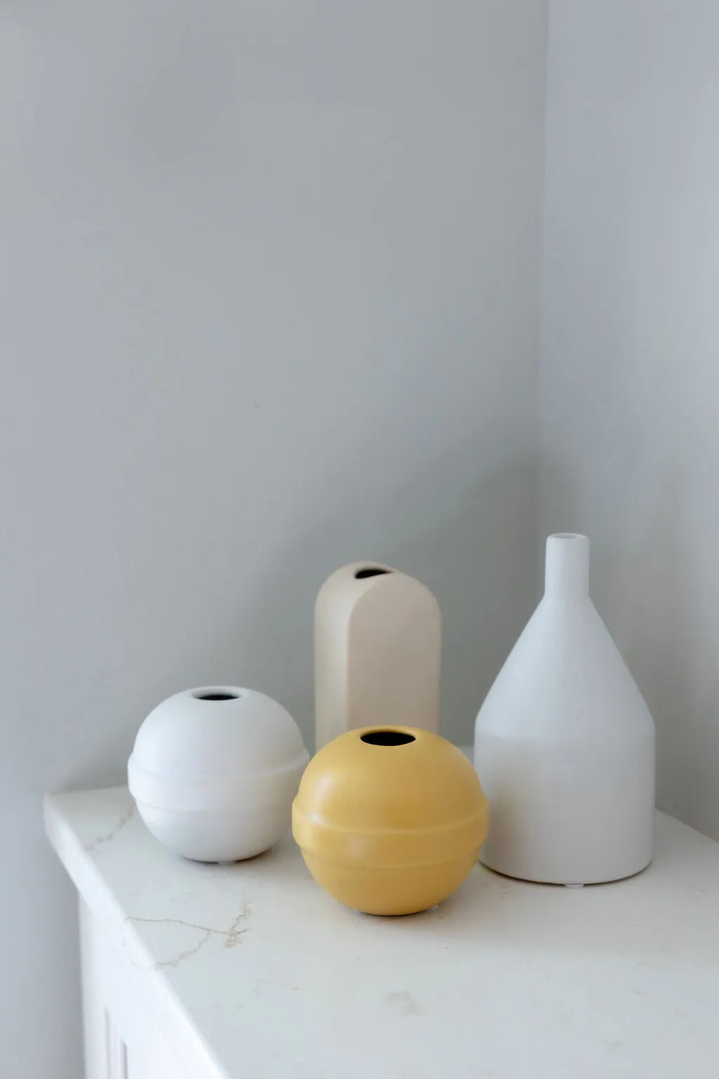 neutral vases and candleholders