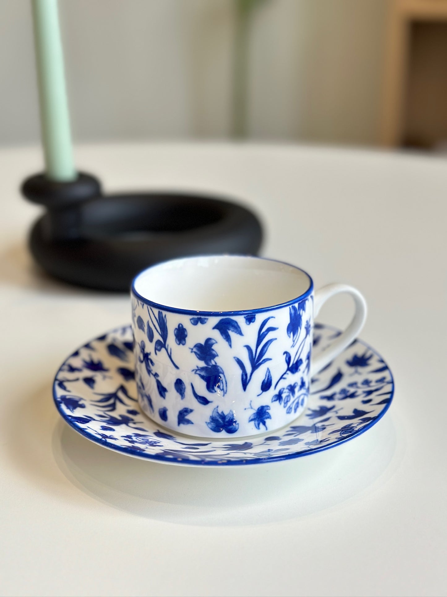 Summer Blues Mug and Saucer