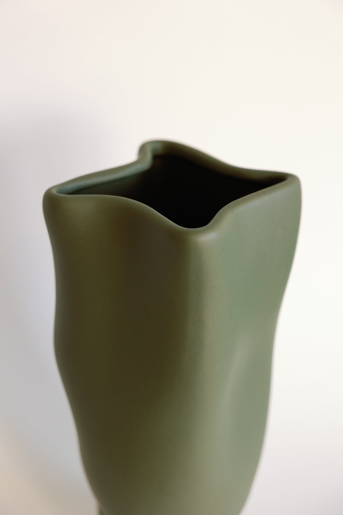 Olive Ripple Vase