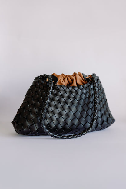 The Woven Leather Clutch