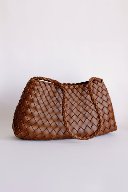 The Woven Leather Clutch