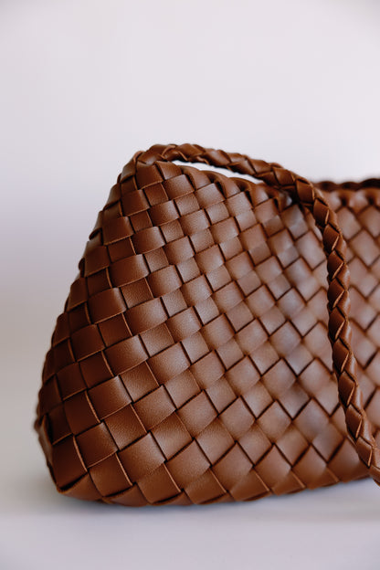 The Woven Leather Clutch