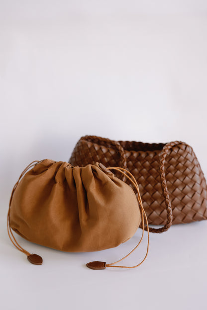 The Woven Leather Clutch