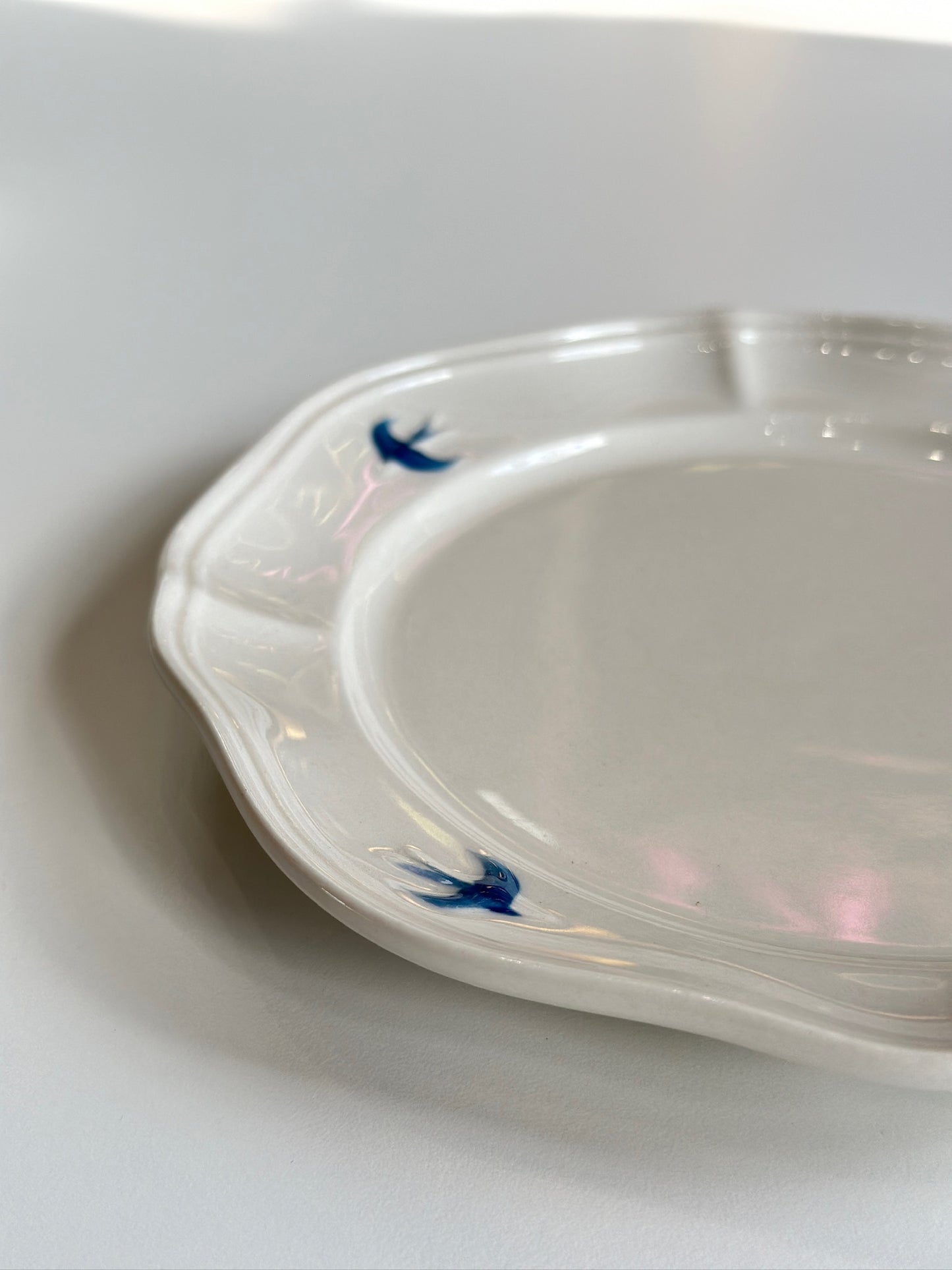 Bluebird Painted Dinner Plate